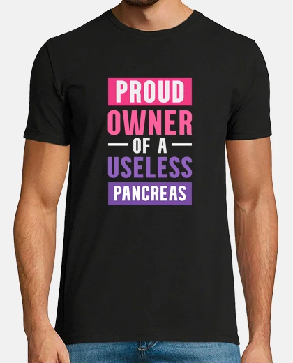 T-shirt orgoglioso proprietario inutile consapevolezza dei diabetici del pancreas