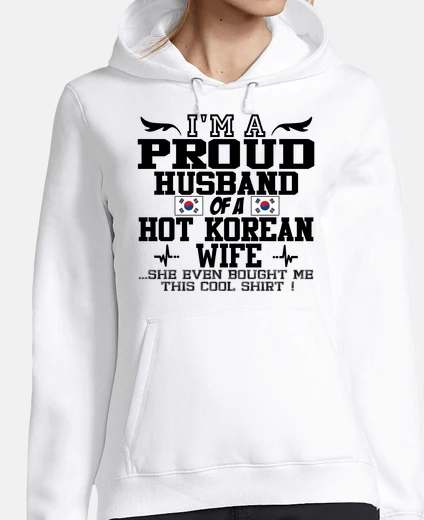 Sudadera orgulloso esposo esposa coreana calient