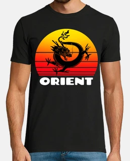Orient   Dragon noir soleil Couchant