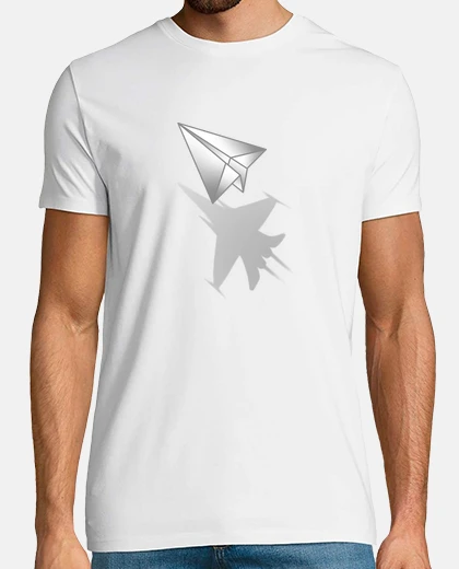 T-shirt origami paper plane