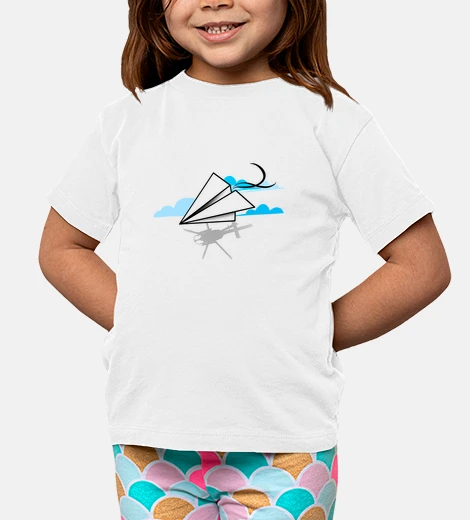 Kids origami paper plane shading helicopter
