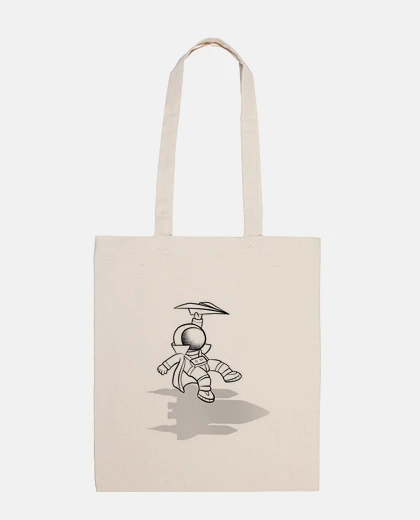 Bag origami rocket astronaut shadow humor