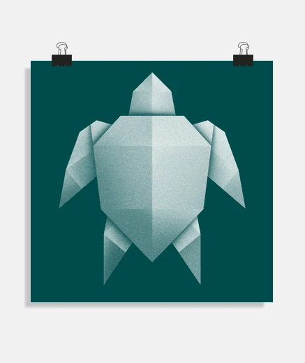 Poster origami turtle poster