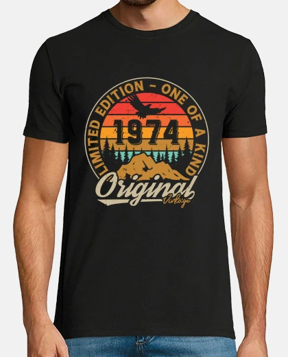 Playera original 1974 vintage anniversary retro