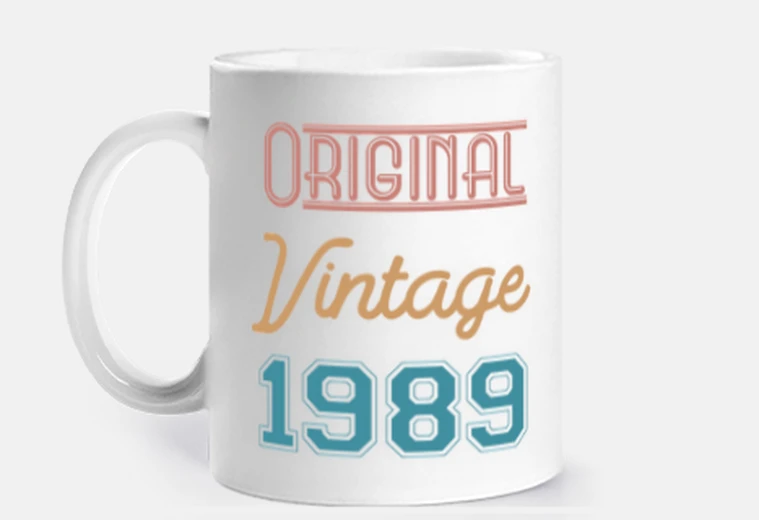 Cup original vintage 1989 - birth year