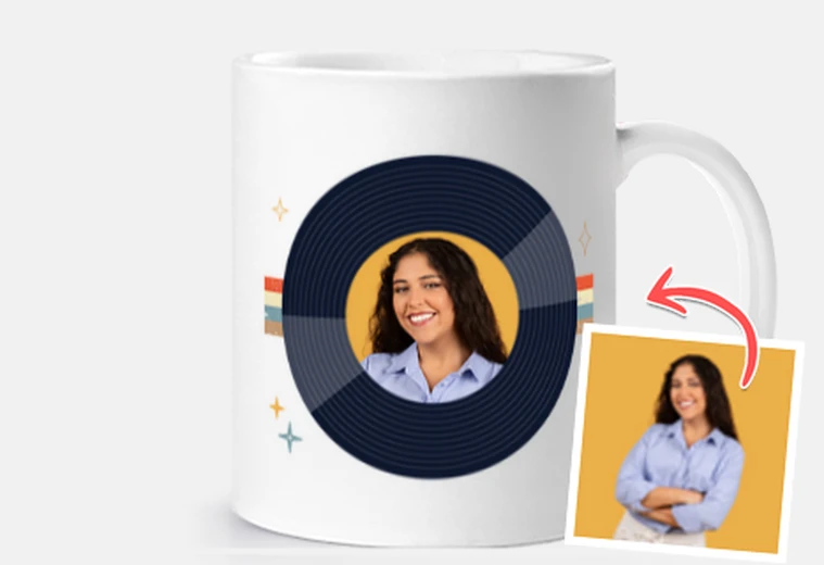 Cup original vintage mug 1984 customizable photo