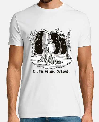 Camiseta orinar afuera gesto ecológico