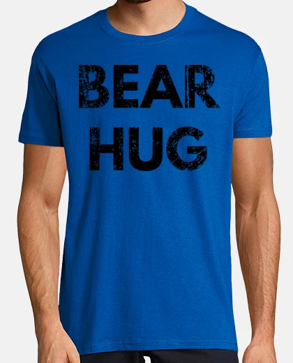 T-shirt orso abbraccio vintage nero