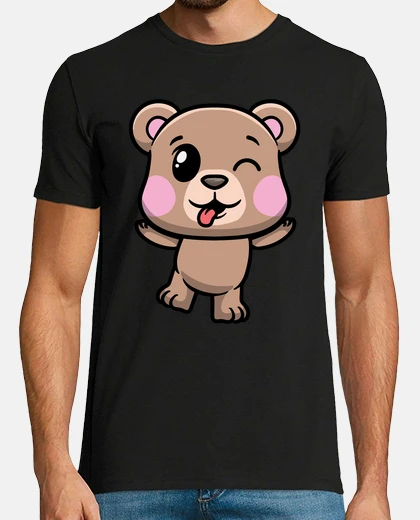 T-shirt orso bruno kawaii estetico grizzly