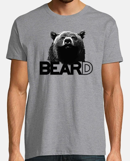 T-shirt orso con la barba