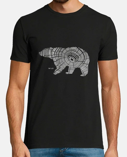 T-shirt orso di legno selvaggio