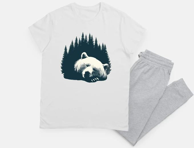 Pigiama orso grizzly addormentato retrò