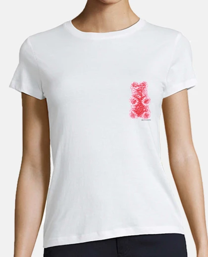 T-shirt orso poco rosso. t-shirt da donna blu navy baseball