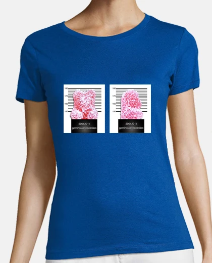 T-shirt orso prigioniero. t-shirt da donna blu