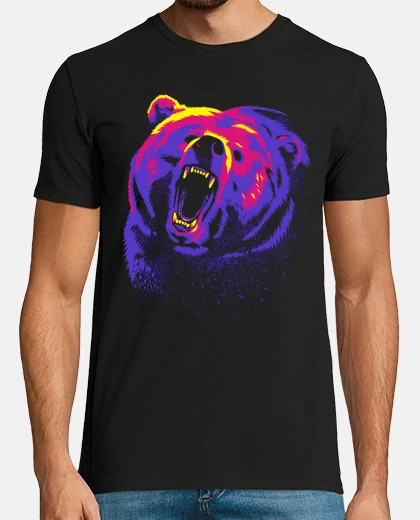 T-shirt orso psichedelico