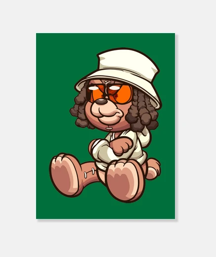 Stampa orso rasta