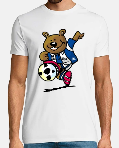 T-shirt orso txuriurdin