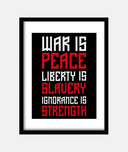 Cuadro Orwell - War is peace