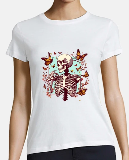 Tee-shirt os de fleurs et de papillons