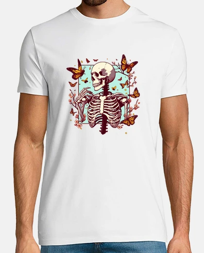 Tee-shirt os de fleurs et de papillons