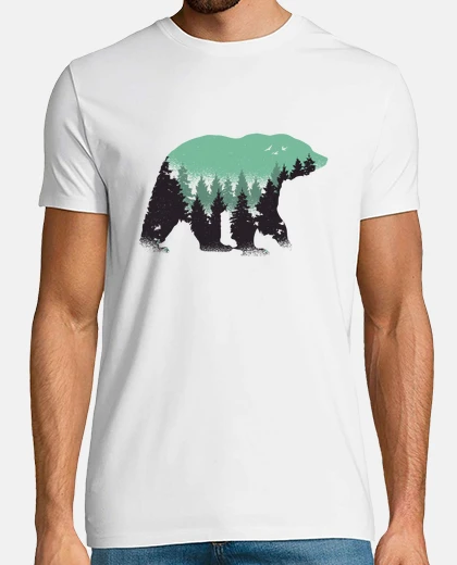 Camiseta oso medio ambiente regalo idea naturale