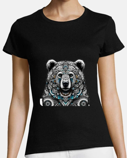 Playera Oso Mujer Mandalas5.com