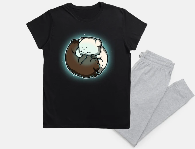 Pijama osos abrazándose