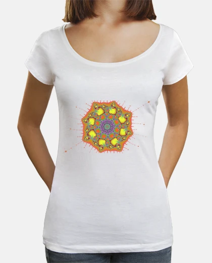 T-shirt ottagono a spirale frattale