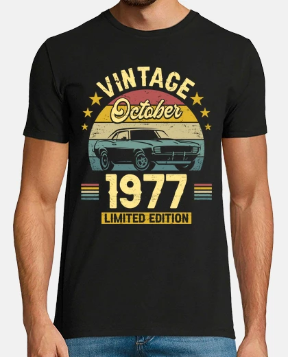 T-shirt Ottobre 1977 45 Anni Compleanno