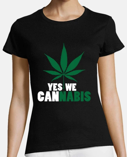 Tee-shirt oui nous cannabis femme