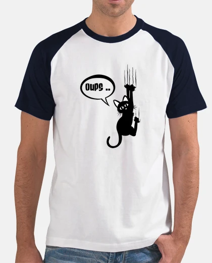 Tee-shirt Oups .. betises de chat noir