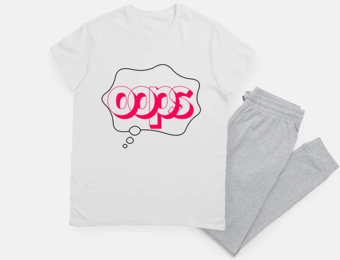 Pyjama oups oops j ai raté fait une erreur sorry nuit sommeil 