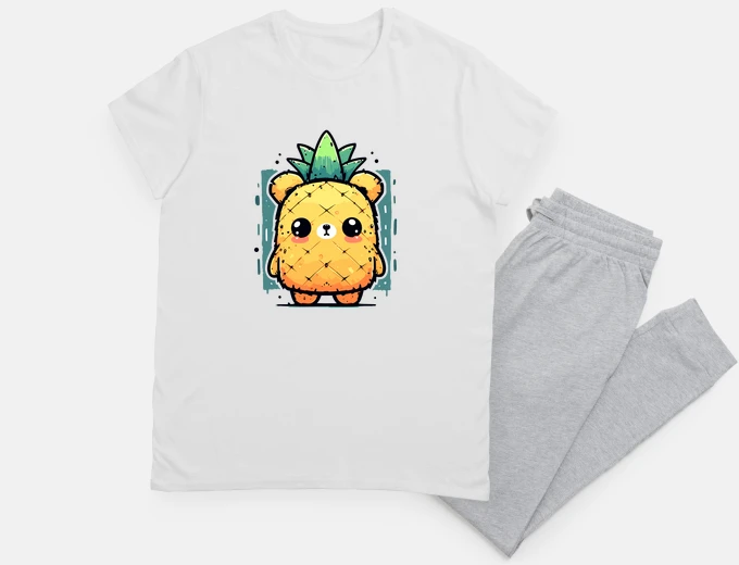 Pyjama ours en peluche ananas kawaii
