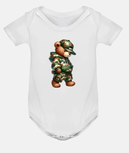 Vêtements ours en peluche tenue camouflage  body bébé onesie naissance 