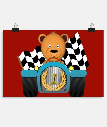 Poster Ourson champion course auto