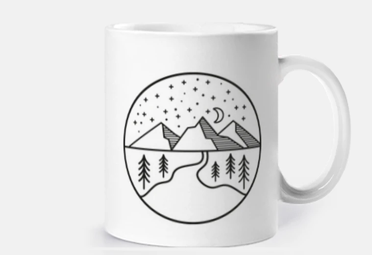 Cup outdoor starry night