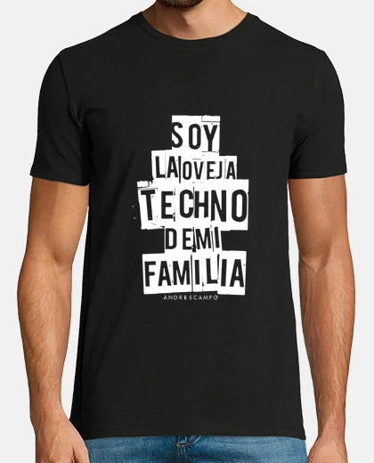 Camiseta Oveja Techno black