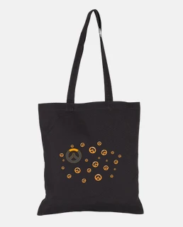 over cloth bag, black color
