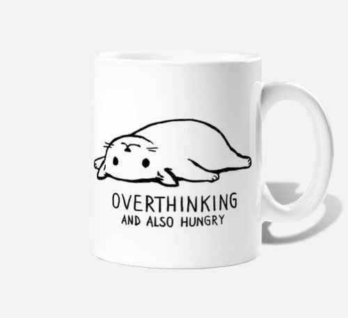 Overthinking and also hungry cat clearance shirt