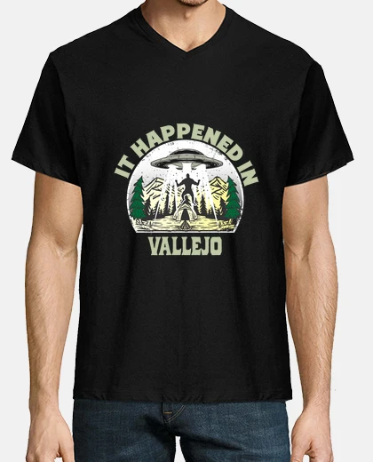Camiseta ovni alienígena en la ciudad de vallejo