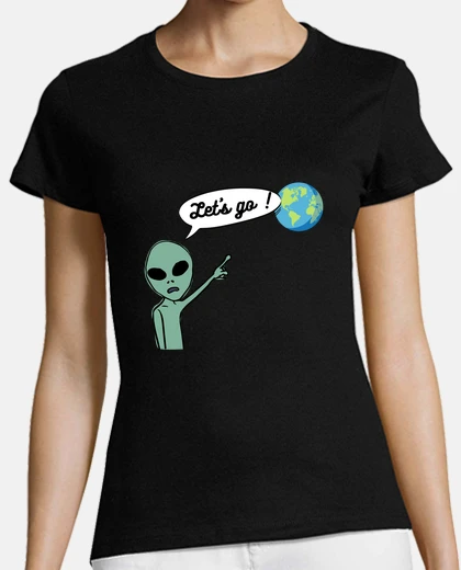 Tee-shirt Ovni extraterrestre humour homme vert
