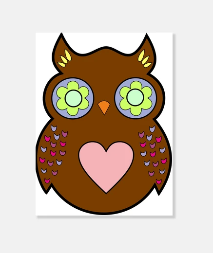 Tableau owl couleur