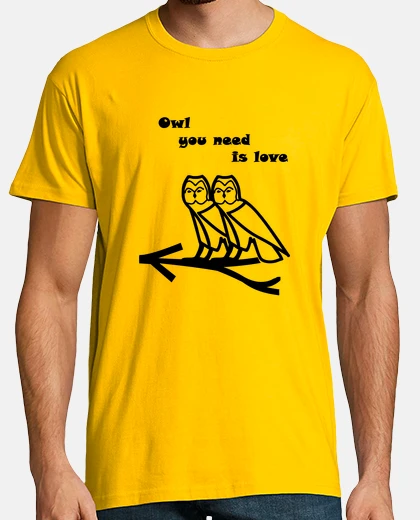 Tee-shirt owl vous avez besoin est amour (noir)