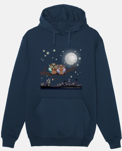 Hoodie owls in love kawaii