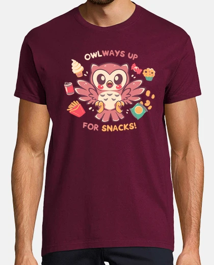 Tee-shirt owlways est prêt pour une collation - t-shirt pour homme