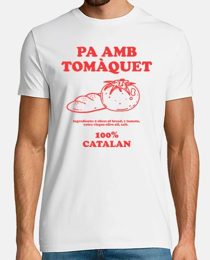 Camiseta Pa amb tomaquet 100 x 100 Catalan - Pan