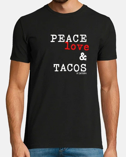 T-shirt pace amore e tacos