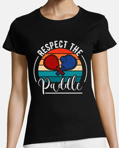 Tee-shirt Paddle tennis vintage respect col en V