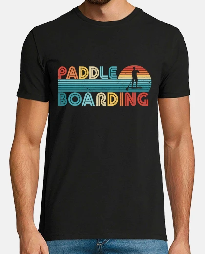 Camiseta paddleboarding retro stand up paddle