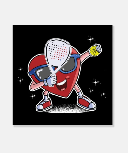 Tableau padel coeur drôle saint valentin